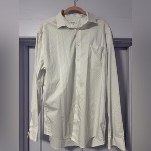 Calvin Klein Men's Off-White Dress Shirt